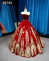 Elegant Off Shoulder Evening Ball Gown - FashionByTeresa